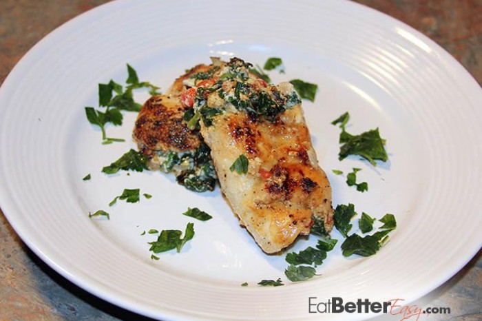 Stuffed Chicken with Thyme Infused Ricotta and Spinach